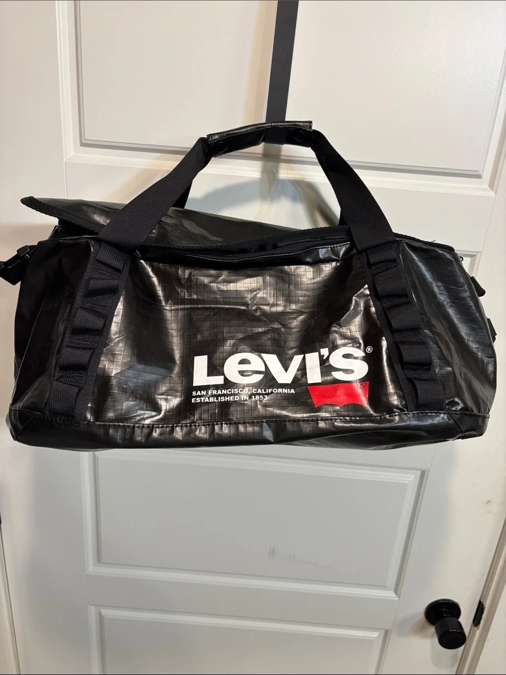 Levi's Black and Red Men's Duffel Bag